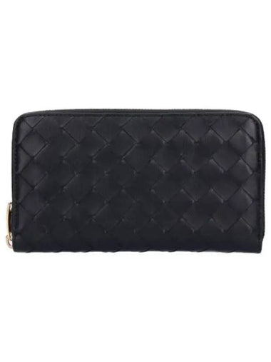 Zip Around Leather Wallet Black - BOTTEGA VENETA - BALAAN 1