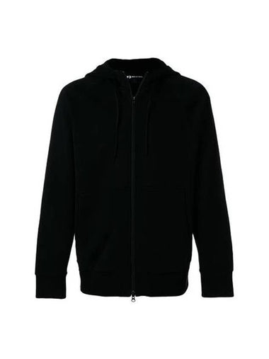 Back Big Logo Print Zip Up Hoodie Black - Y-3 - BALAAN 1