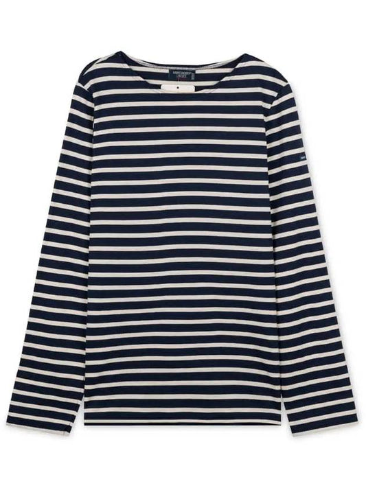 Minquiers Modern Stripe Long Sleeve T-Shirt Navy - SAINT JAMES - BALAAN 2