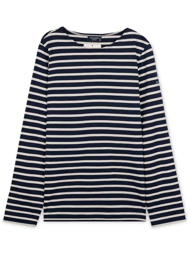 Minquiers Modern Stripe Long Sleeve T-Shirt Navy - SAINT JAMES - BALAAN 4