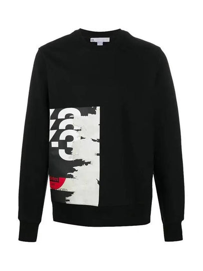 Graphic Logo Print Sweatshirt Black - Y-3 - BALAAN 2