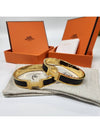 Clic HH Bracelet Gold Noir Mat - HERMES - BALAAN 8