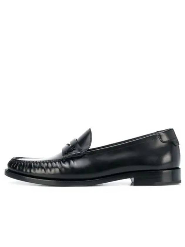 Le Leather Loafer Black - SAINT LAURENT - BALAAN 2