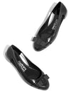 Vara Bow Jelly Ballet Flat Black - SALVATORE FERRAGAMO - BALAAN 7