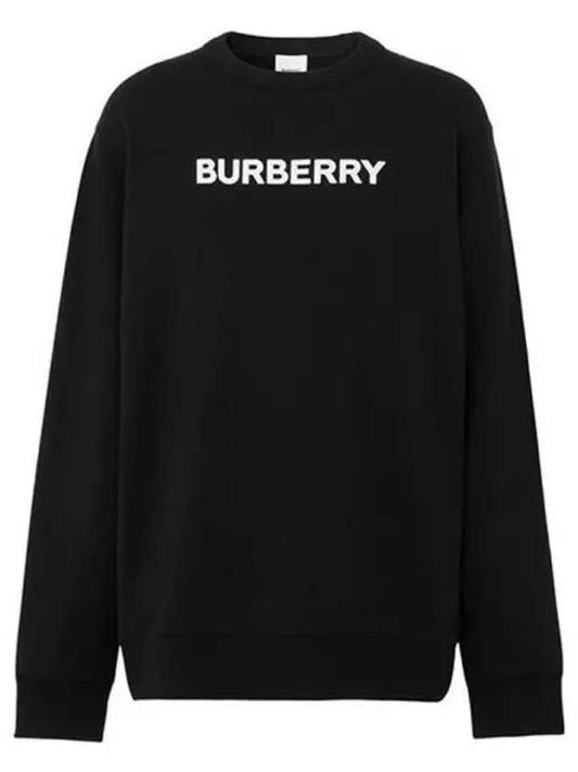 Front Logo Print Sweatshirt Black - BURBERRY - BALAAN 2