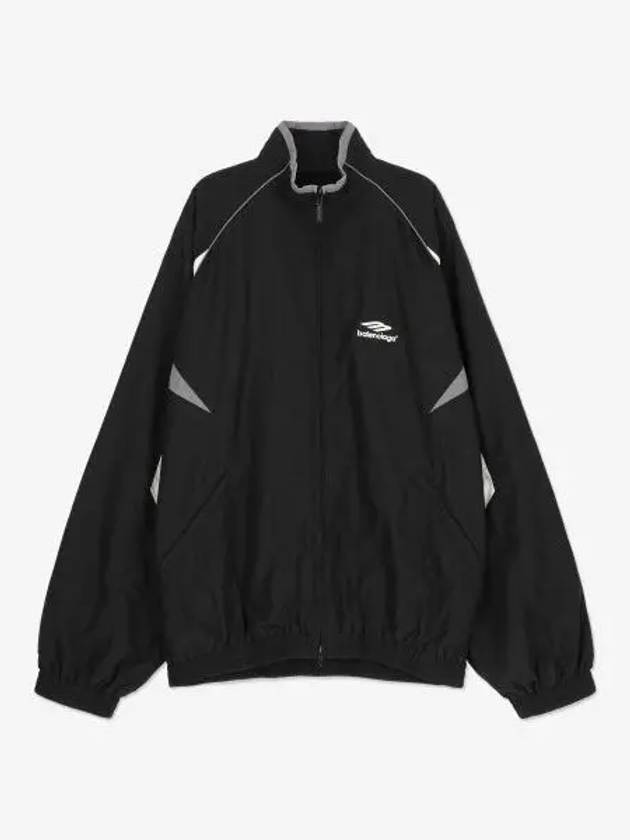 3B Sports Icon Medium Fit Track Jacket Black - BALENCIAGA - BALAAN 2