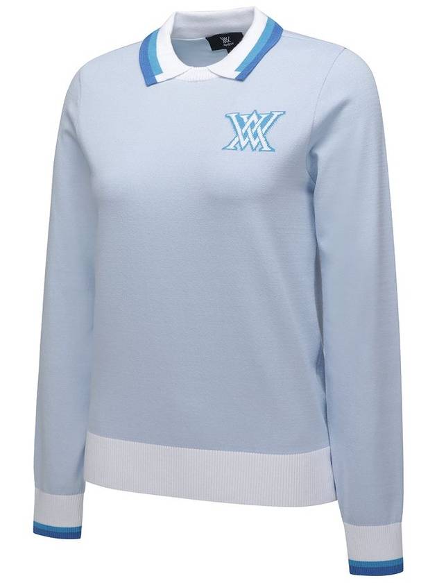 WOMEN LOGO COMBINATION PASTEL SWEATER - ANEWGOLF - BALAAN 2