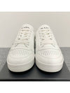 Men's Downtown Triangle Logo Leather Low Top Sneakers White - PRADA - BALAAN 6