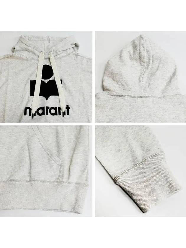 Mansel Logo Cotton Hoodie Ecru - ISABEL MARANT ETOILE - BALAAN.