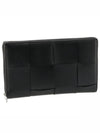 Intrecciato Zipper Around Medium Wallet Black - BOTTEGA VENETA - BALAAN 2