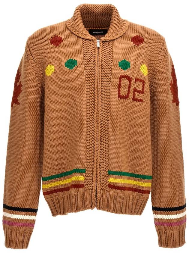 FW 23 24 cardigan jacquard S71HA1216S18374961 - DSQUARED2 - BALAAN 2