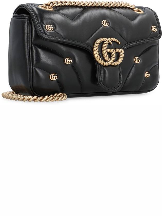 GG Marmont Micro Double G Stud Small Shoulder Bag Black - GUCCI - BALAAN 4