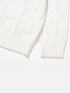 Men s viscose logo lettering jacquard knit WHITE - 20THHOLE - BALAAN 4