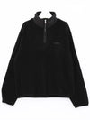 Logo Applique Fleece Sweatshirt Black - A.P.C. - BALAAN 3