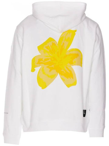 floral motif Hoodie top white - MONCLER - BALAAN 1