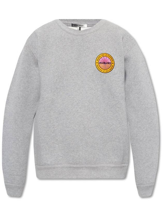 Mikolo Logo Patch Sweatshirt Grey - ISABEL MARANT - BALAAN 1