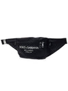 logo print nylon belt bag black - DOLCE&GABBANA - BALAAN.