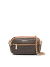 Jet Set Logo Leather Cross Bag Brown - MICHAEL KORS - BALAAN 1