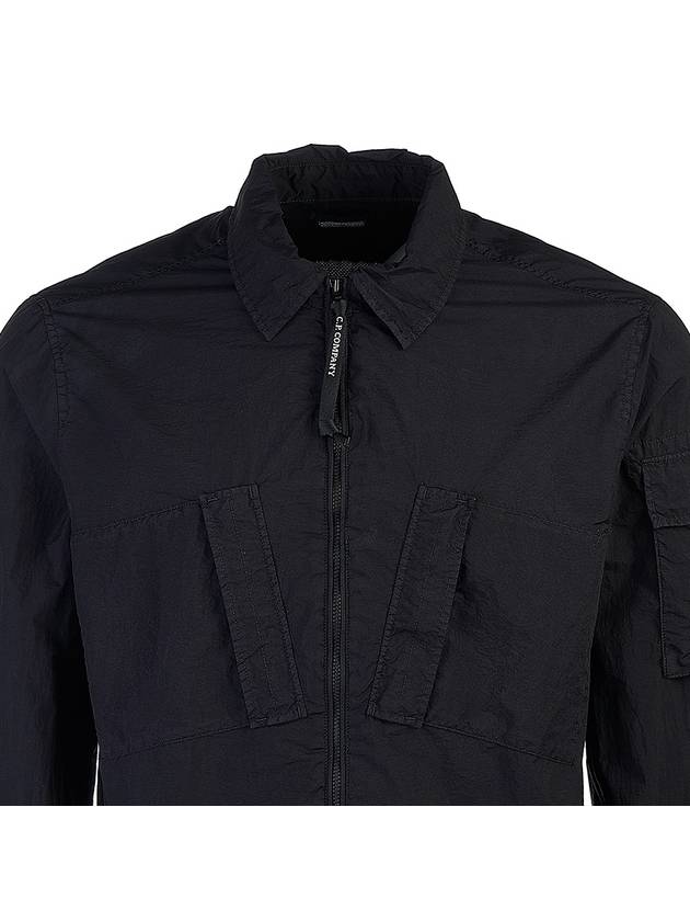 Taylon L Zipped Long Sleeve Shirt Black - CP COMPANY - BALAAN 5