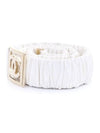 Chanel AA8782 White Banding Lambskin Gold CC Women s Belt - CHANEL - BALAAN 4