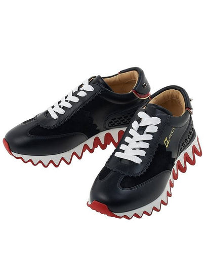 Loubi Shark Low Top Sneakers Black Red - CHRISTIAN LOUBOUTIN - BALAAN 2