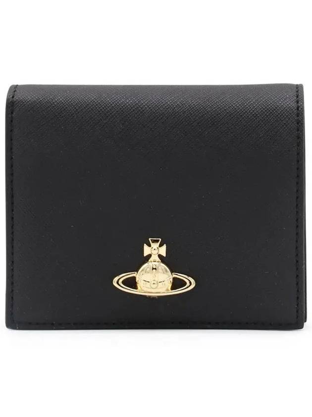 ORB Logo Half Wallet Black - VIVIENNE WESTWOOD - BALAAN 3