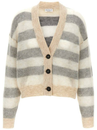 Brunello Cucinelli Striped Cardigan - BRUNELLO CUCINELLI - BALAAN 1