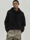 Boucle Hoodie Overfit Sweater Black - NOIRER - BALAAN 3