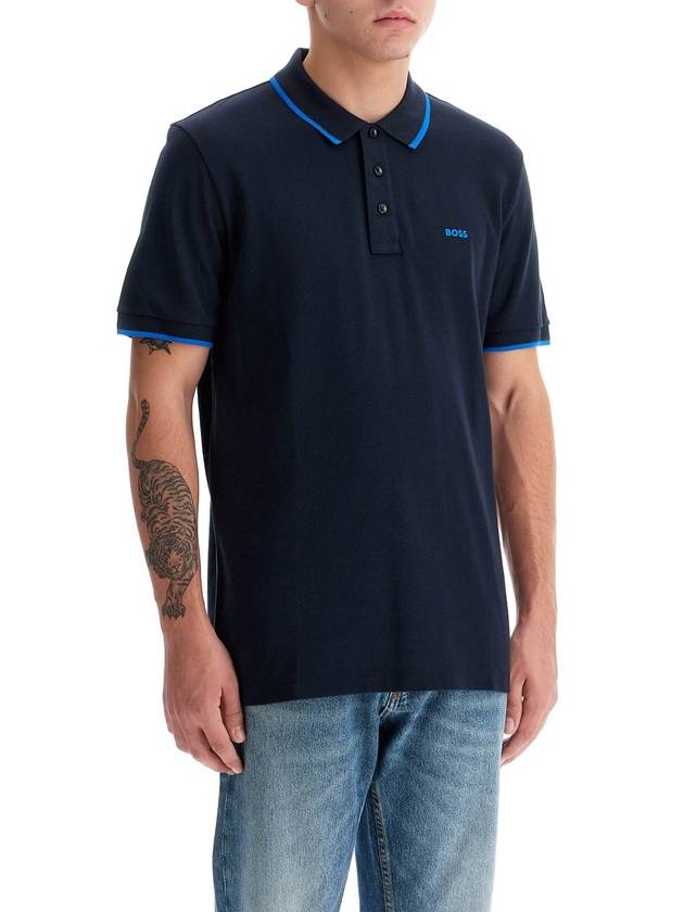 "contrast trim parlay polo shirt - HUGO BOSS - BALAAN 2