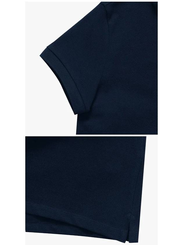 Heart Logo Polo Shirt Navy - AMI - BALAAN 4