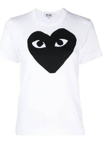 24SS AZ T069 P1T069 Play Black Heart Logo Short Sleeve 1004352 - COMME DES GARCONS - BALAAN 1