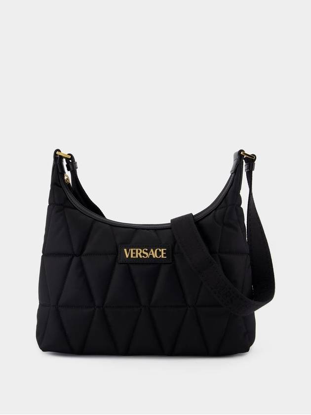 Hobo Shoulder Bag - Versace - Nylon - Black - VERSACE - BALAAN 1