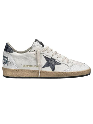 Ballstar Dusty Blue Tab Low Top Sneakers White - GOLDEN GOOSE - BALAAN 1