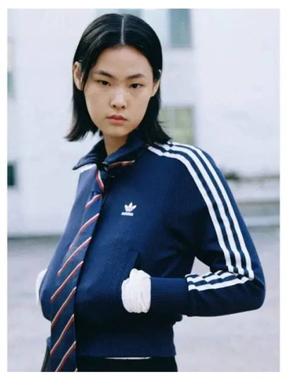 Logo Knit Track Jacket Navy - ADIDAS - BALAAN 2