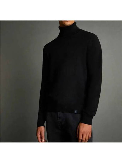 Virgin Wool Turtleneck Sweater Black - FAY - BALAAN 2