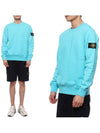 Wappen Patch Crew Neck Sweatshirt Turquoise - STONE ISLAND - BALAAN 3