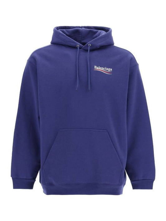 Men's Political Campaign Logo Hoodie Blue - BALENCIAGA - BALAAN 1