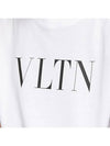 Men's VLTN Logo Overfit Short Sleeve T-Shirt White - VALENTINO - BALAAN 3