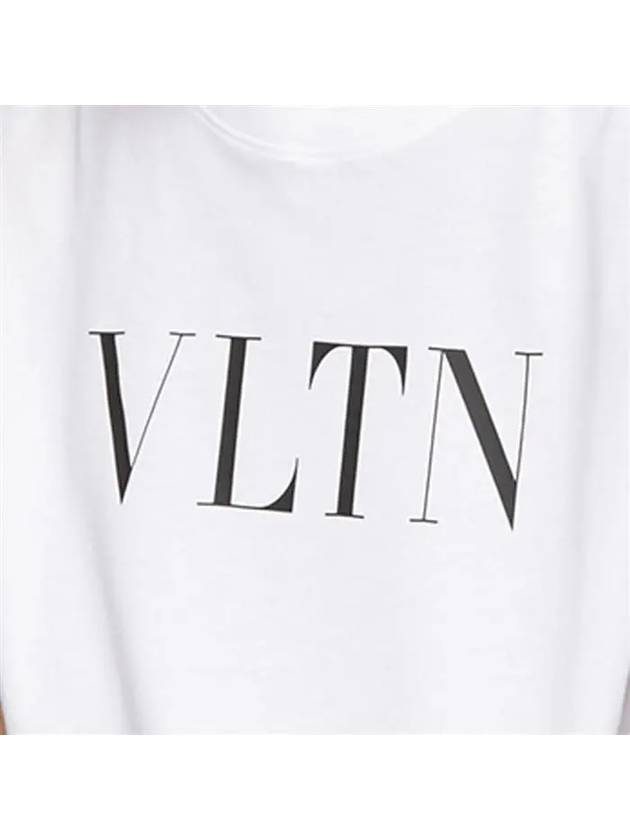 Men's VLTN Logo Overfit Short Sleeve T-Shirt White - VALENTINO - BALAAN 3