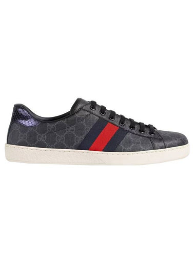 Ace GG Supreme Low Top Sneakers Black - GUCCI - BALAAN 1