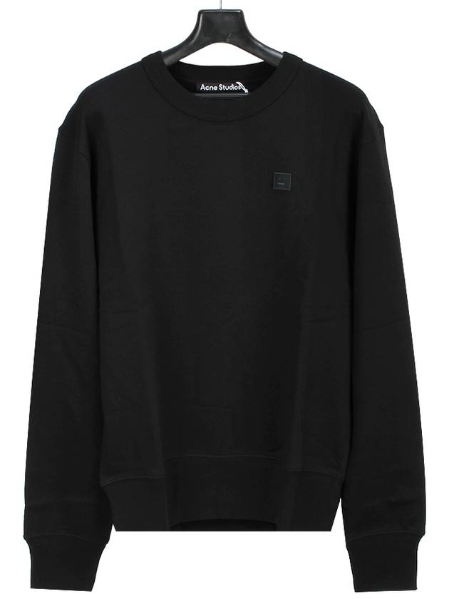 Face Patch Crew Neck Sweatshirt Black - ACNE STUDIOS - BALAAN 2