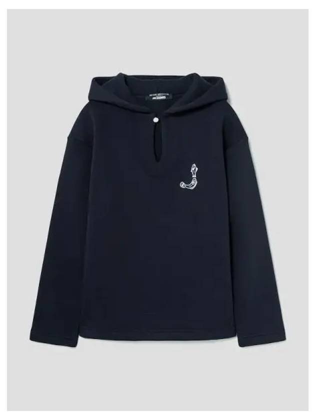 Jacquemus Men s Le Hooded Sweatshirt Hoodie Mu Navy Domestic Product GM0024062606779 - JACQUEMUS - BALAAN 1