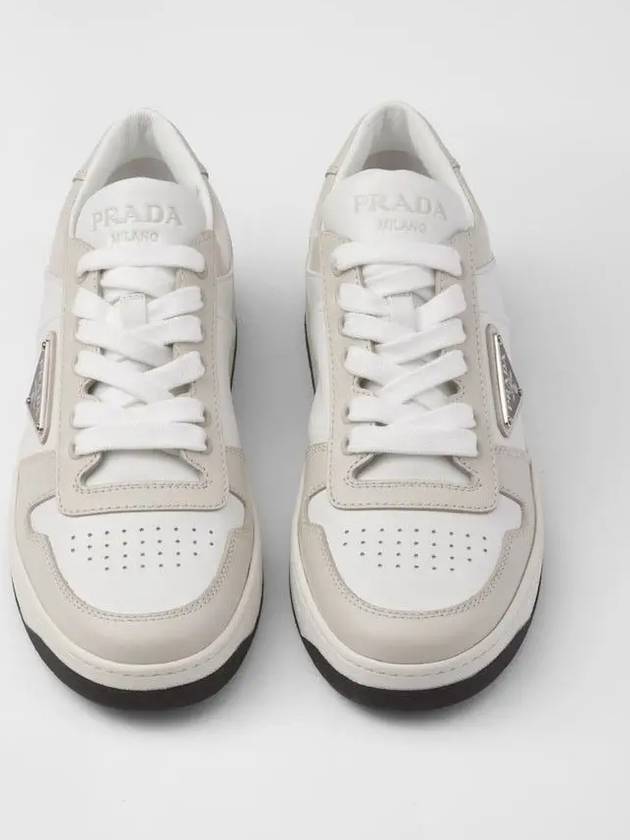 Downtown Leather Low Top Sneakers White - PRADA - BALAAN 5