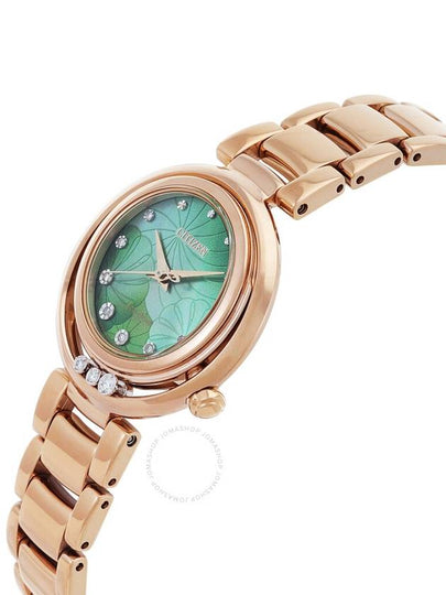 Citizen L Eco-Drive Diamond Green Mother of Pearl Dial Ladies Watch EM1113-82Y - CITIZEN - BALAAN 2