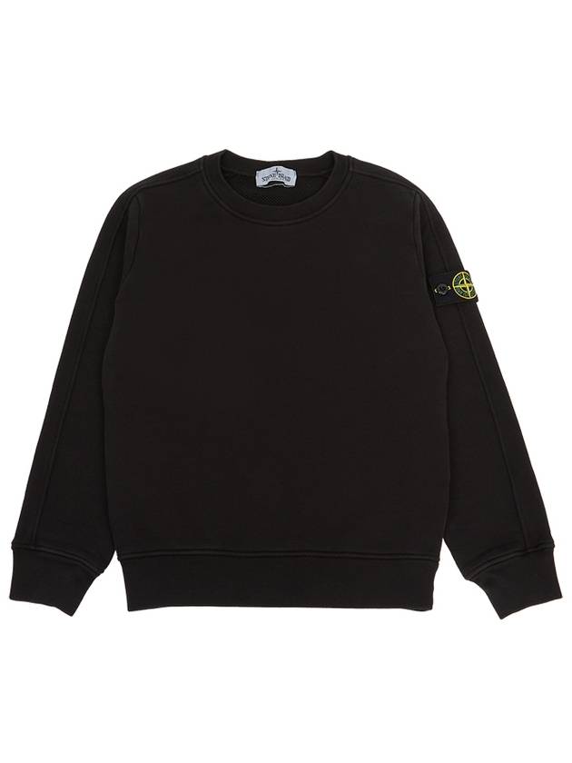 Kids Logo Patch Crew Neck Sweatshirt Black - STONE ISLAND - BALAAN 2