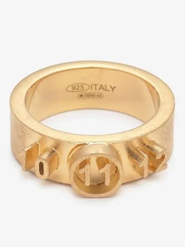 Number Engraved Logo Metal Ring Gold - MAISON MARGIELA - BALAAN 2