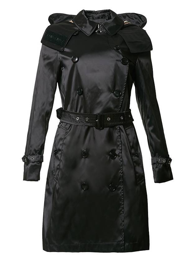 Women's Kensington Econyl Trench Coat Black - BURBERRY - BALAAN 1