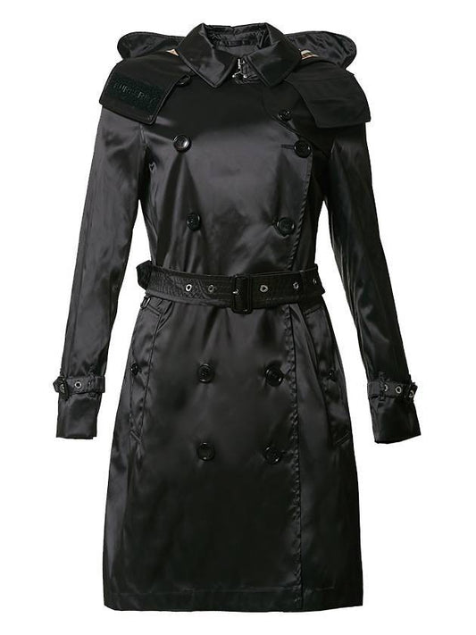 Women's Kensington Econyl Trench Coat Black - BURBERRY - BALAAN 1