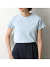 Denise Logo Cotton Short Sleeve T-shirt Light Blue - A.P.C. - BALAAN 5