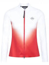 Halo Full Zip Mid Layer Zip Up Jacket White Red - J.LINDEBERG - BALAAN 1